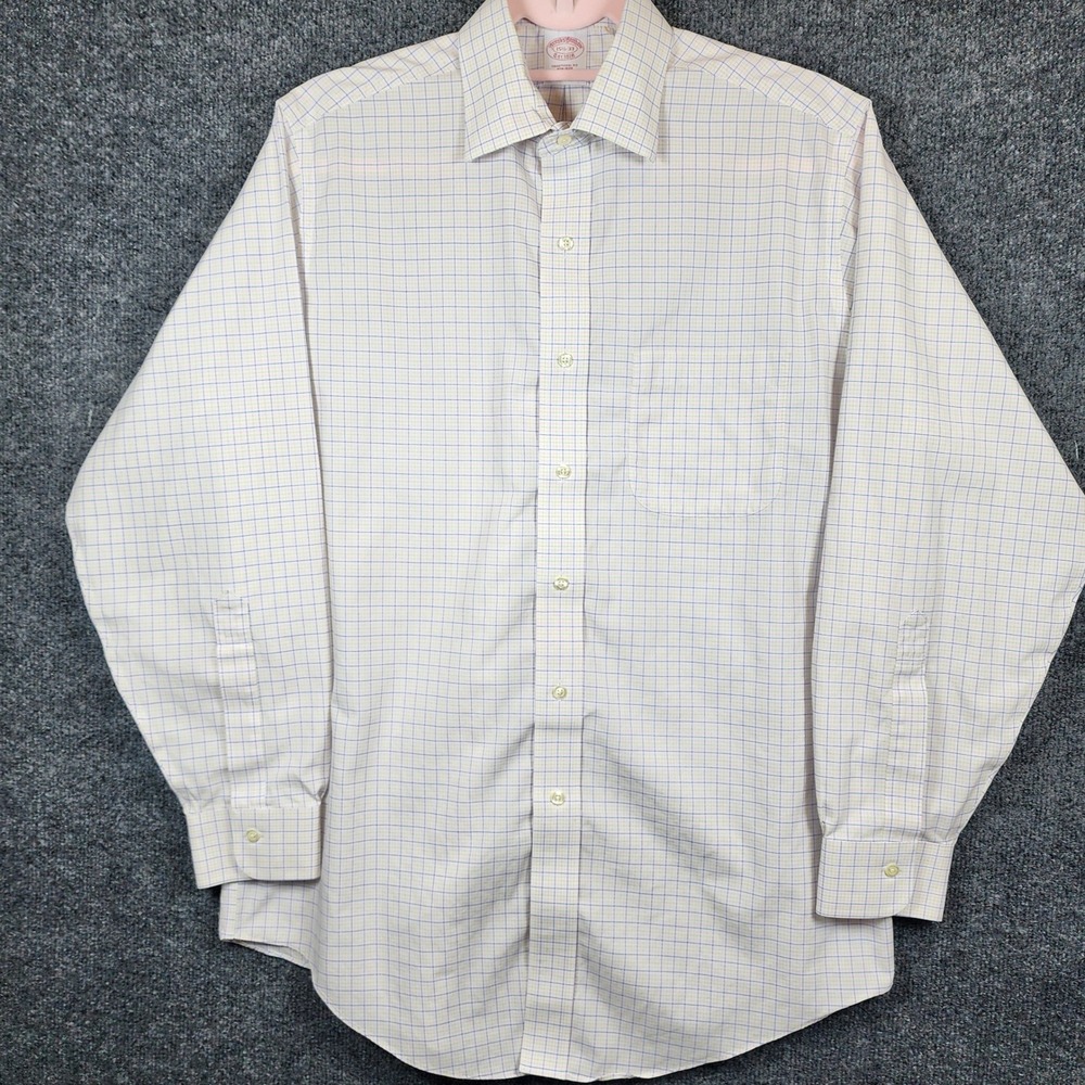 Brooks Brothers Men Dress Shirt Size 15.5-33 Preppy Old Money Academia